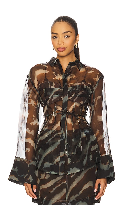 Amur blusa clea en color marrón 8 también , 2