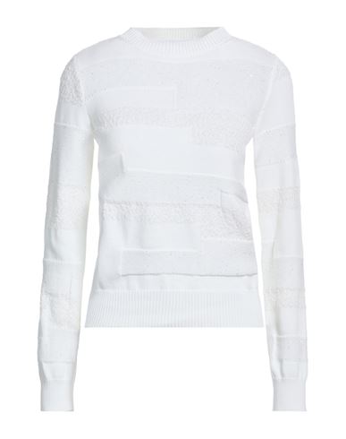 Woman Sweater White Size 12 Cotton, Polyamide