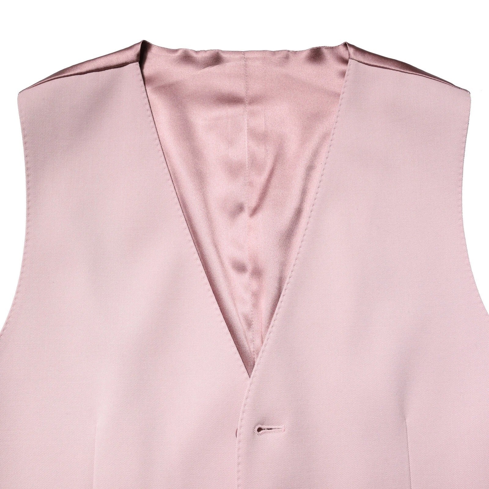Virgin Wool Formal Vest — Pink