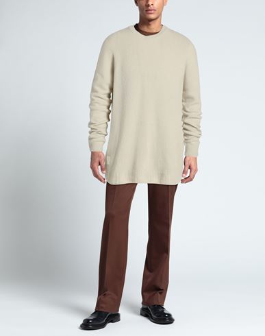 Man Sweater Cream Size XXL Wool, Polyamide