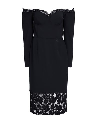 Noir Woman Midi dress Black Size 4 Polyester, Elastane, Polyamide, Cotton