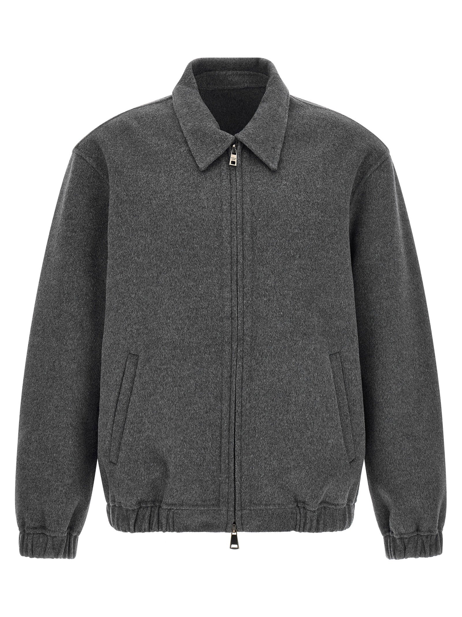 Wool and Cashmere Blend Jacket — Gray
