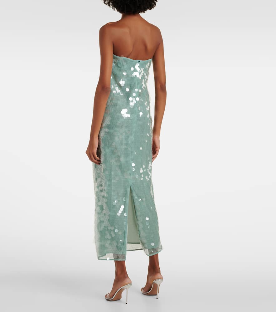 Casey sequined strapless maxi dress