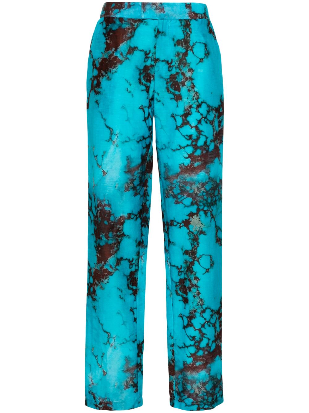 Cruise mid-rise straight-leg trousers - Blue