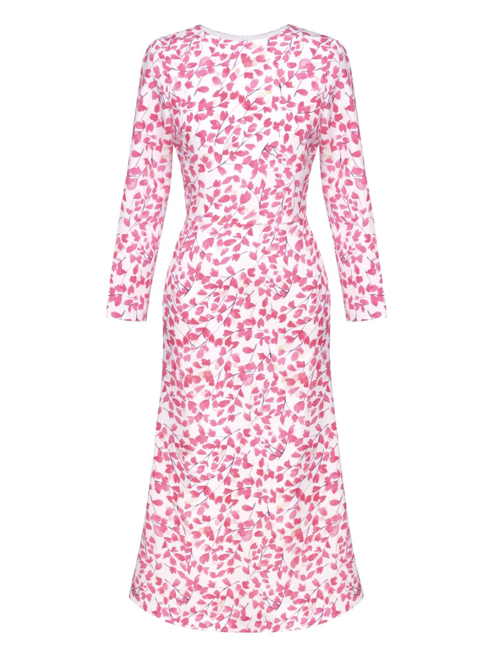POST MERIDIEM floral-print long-sleeve midi dress - Pink