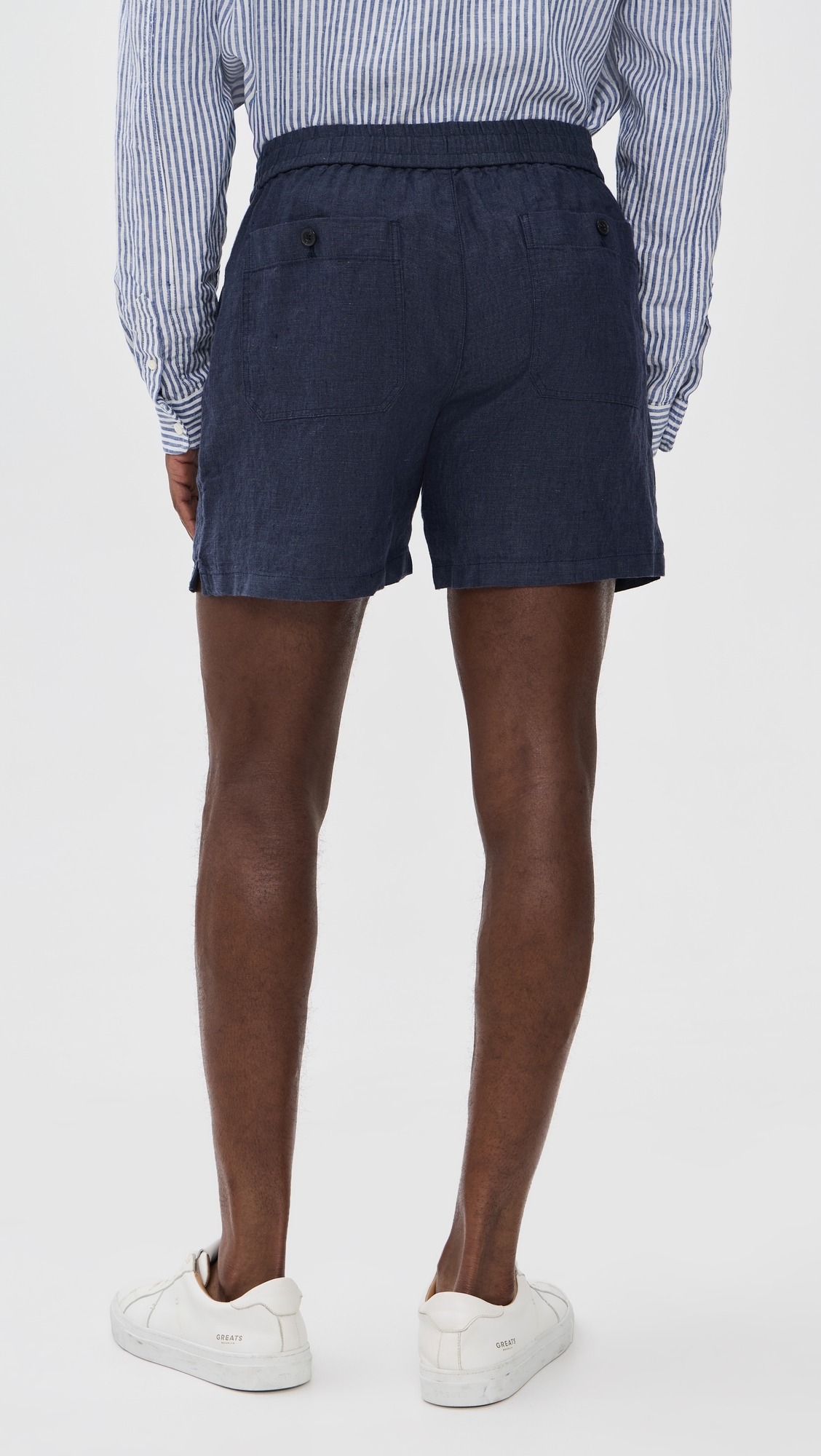 Everywear Linen Shorts 5 Dark Indigo