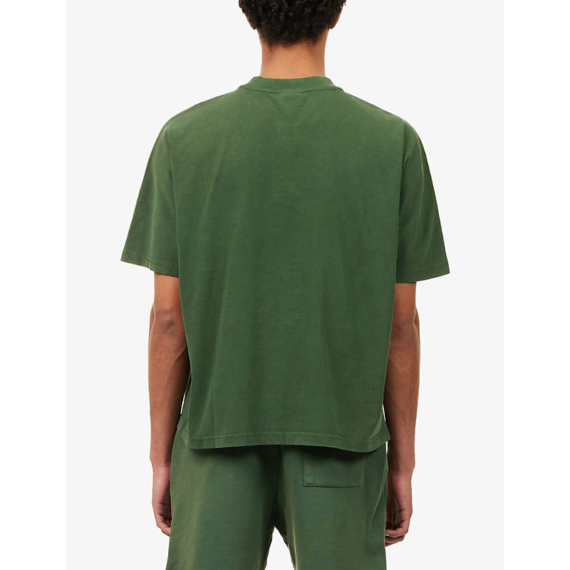 Mens Logo-Print Crew-Neck Cotton T-Shirt