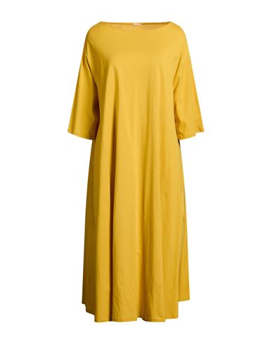 A. b Apuntob Woman Midi dress Mustard Size 2 Cotton