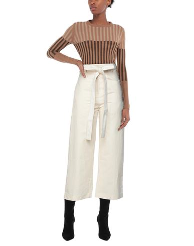 Woman Pants Ivory Size 10 Cotton, Linen