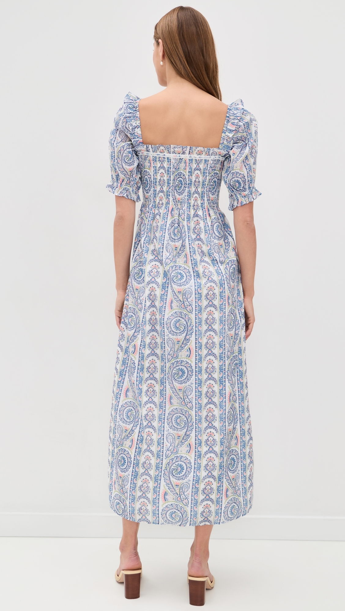 The Scarlett Nap Midi Dress Corsica Paisley Blue