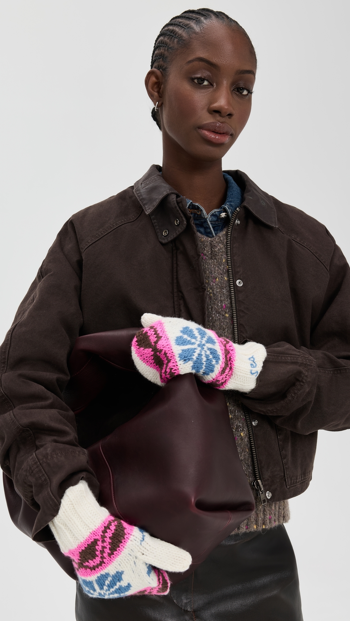 Mavis Knit Mittens Multi One Size