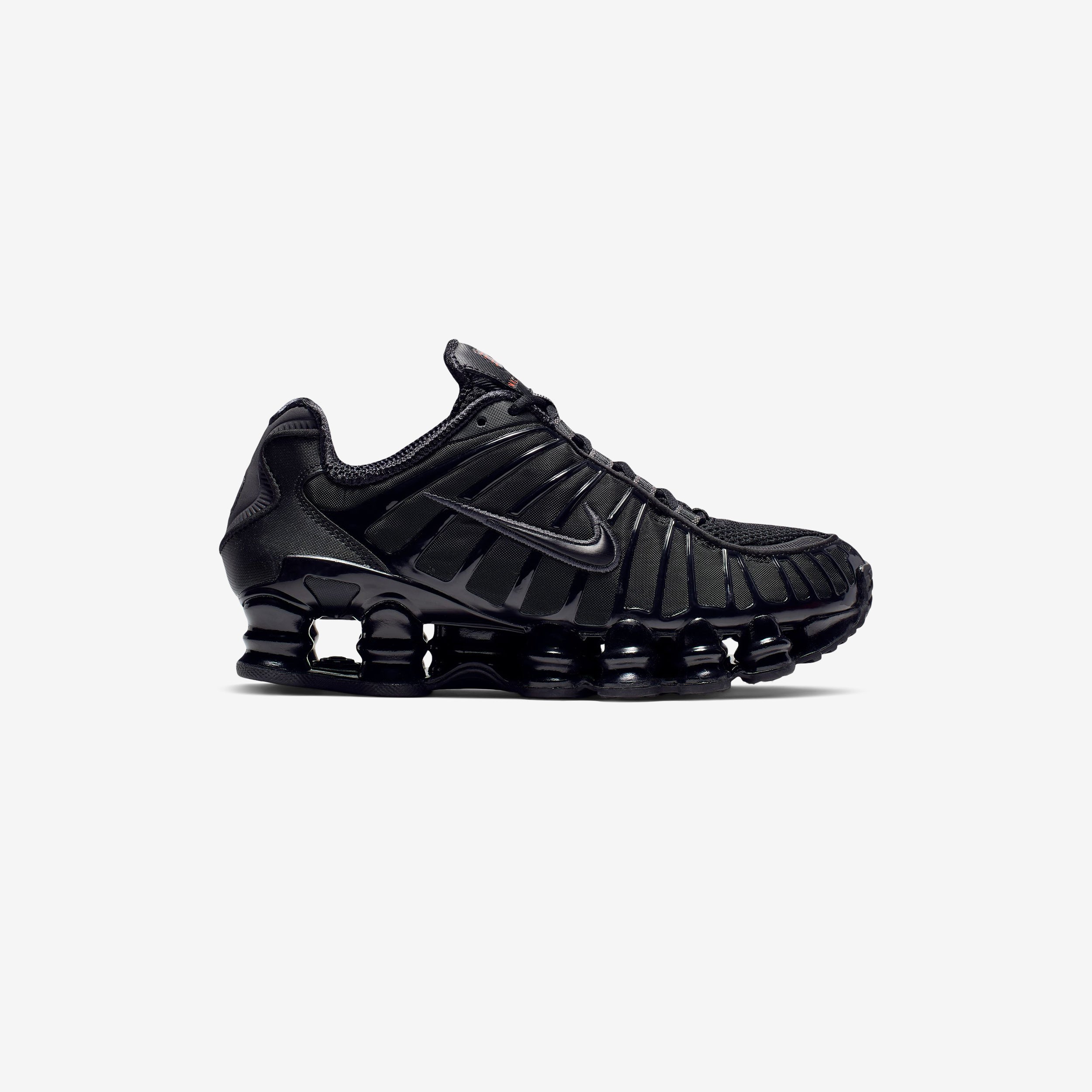 Nike Women's Shox TL - BLACK/BLACK-MTLC HEMATITE-MAX ORANGE - unisex - W