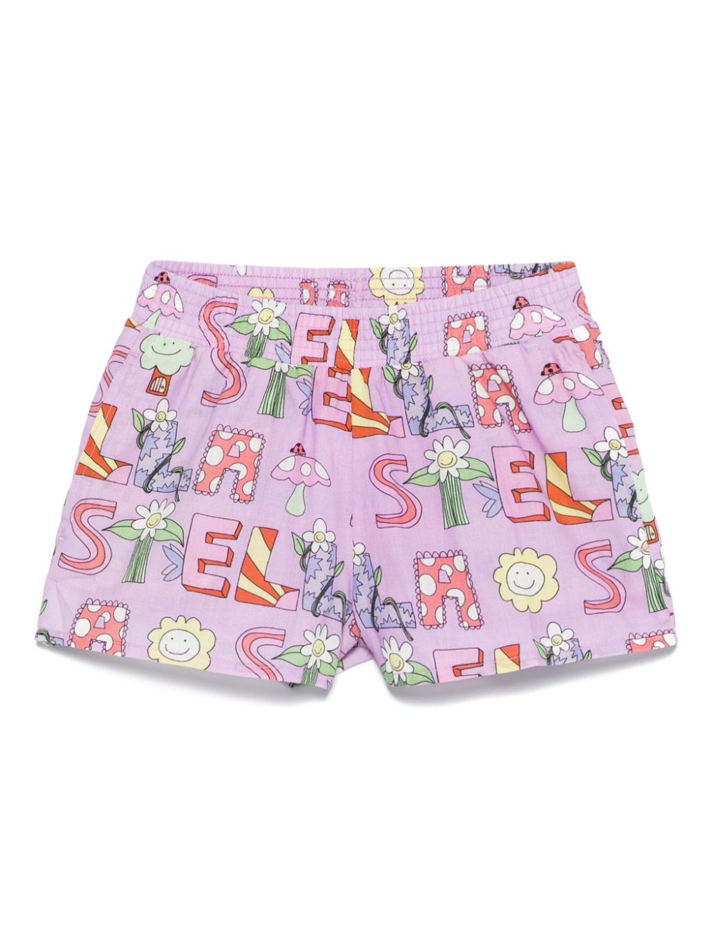 Graphic-print shorts - Purple
