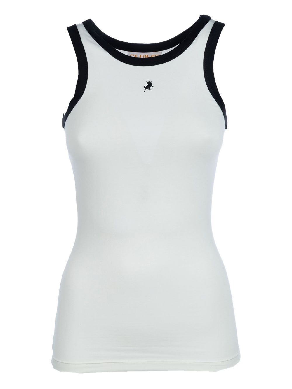LOIS JEANS contrasting-trim sleeveless top - Black
