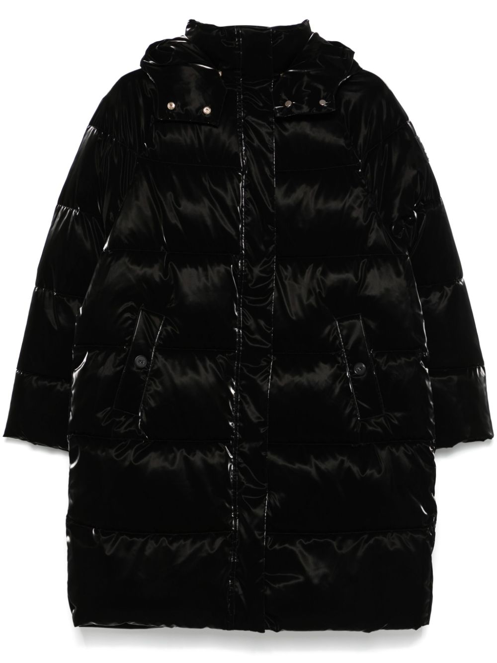 Satin down jacket - Black