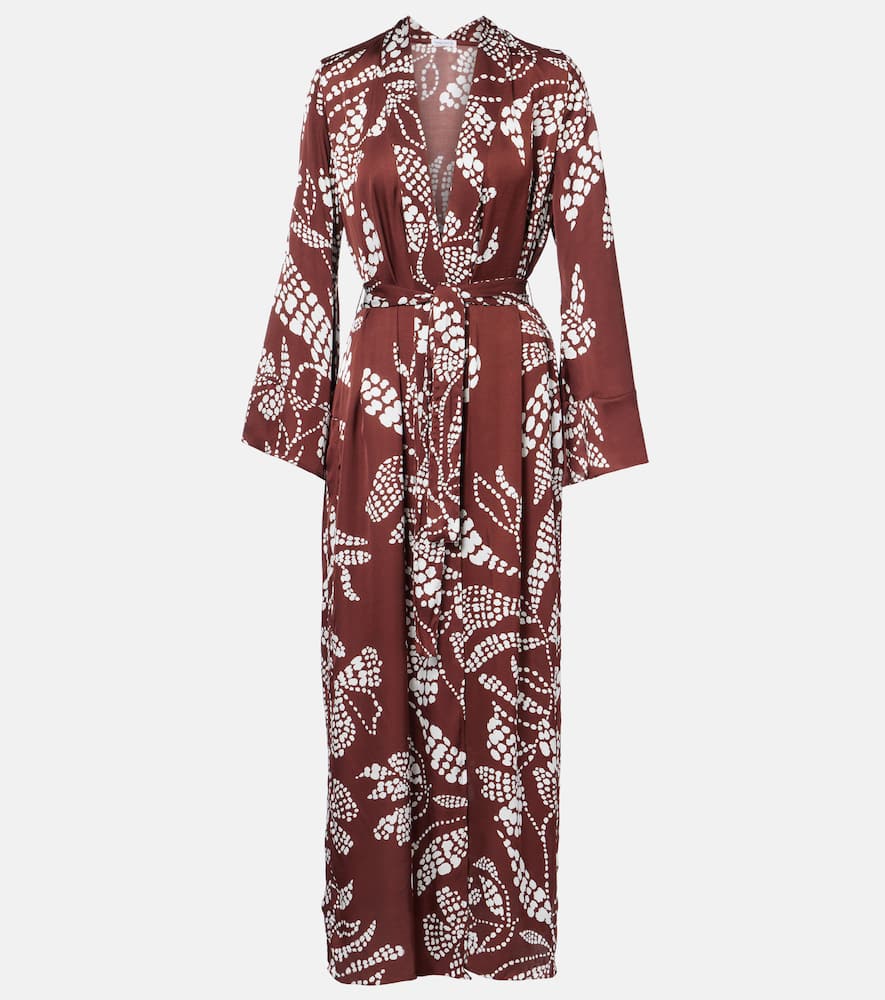Lea printed beach cover-up