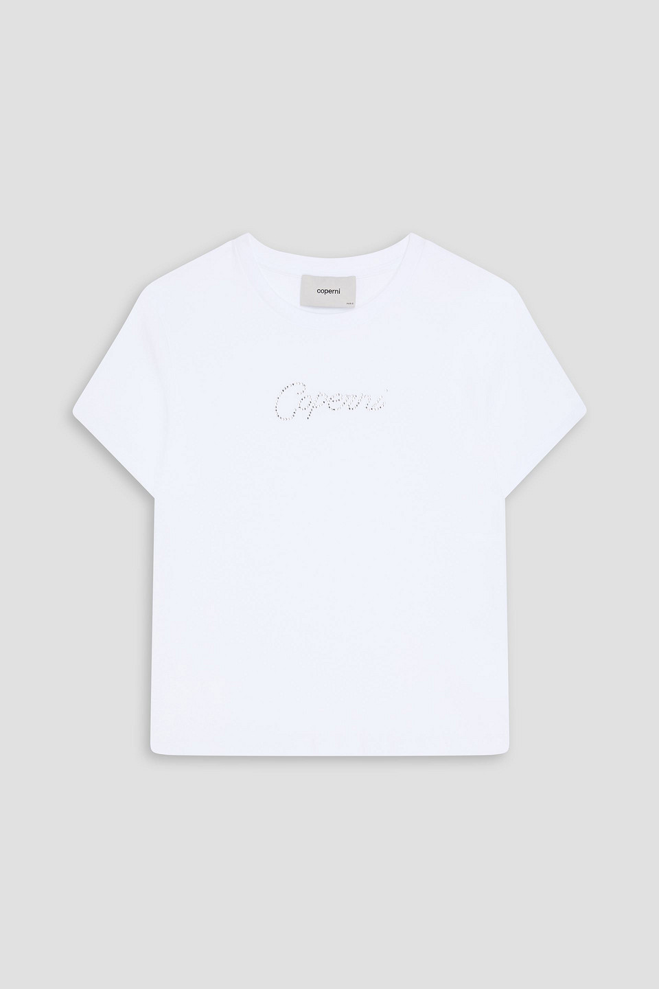 Crystal-embellished cotton-jersey T-shirt - White - L