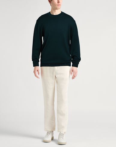 Man Sweater Dark green Size L Virgin Wool