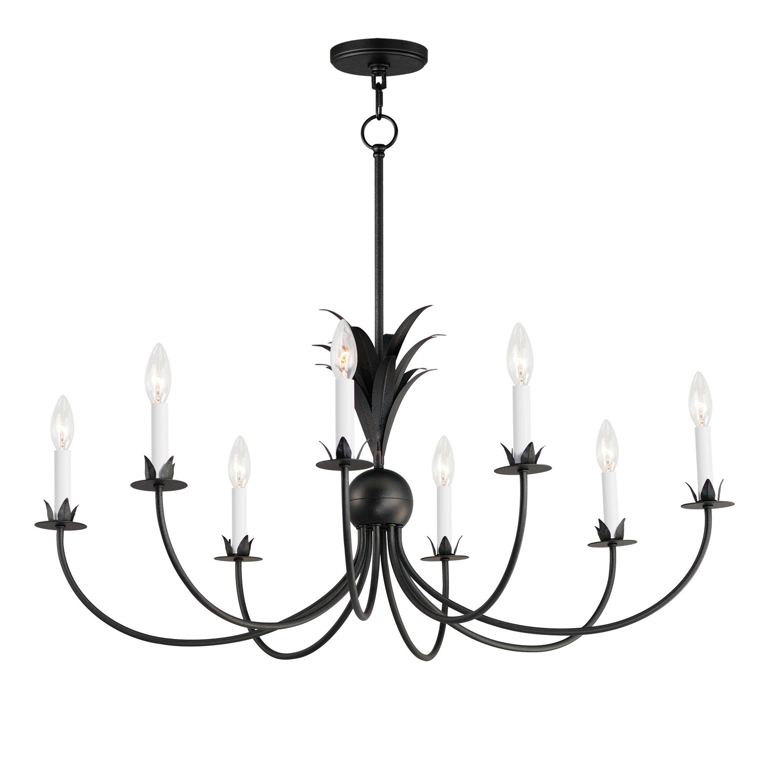 Anthracite Eight Light Chandelier from the Paloma Collection