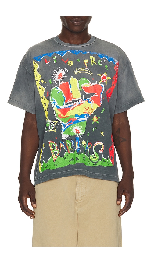 Barriers Worldwide Voodoo Tee in Charcoal. S. Also in M, L, XL/1X