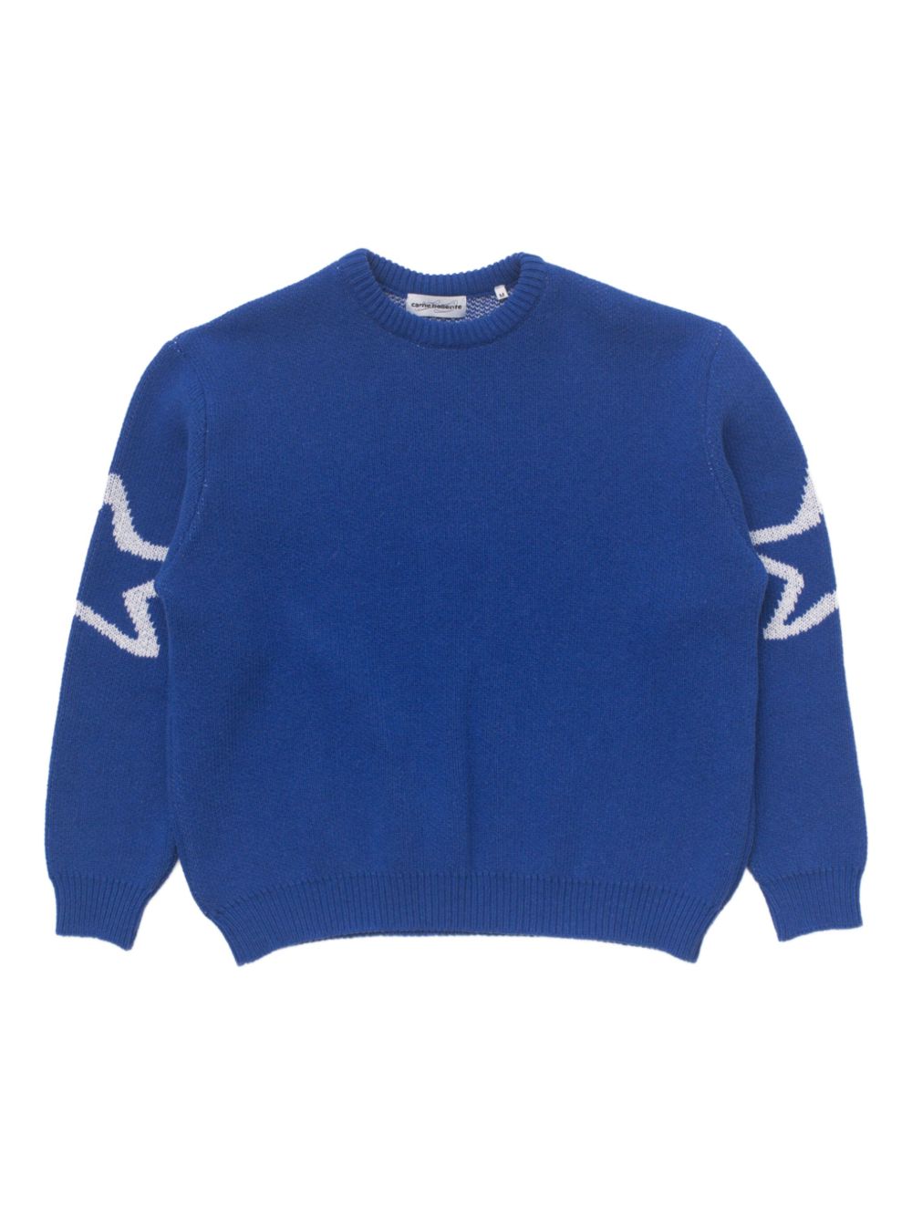 Star-embroidered crew-neck sweater - Blue