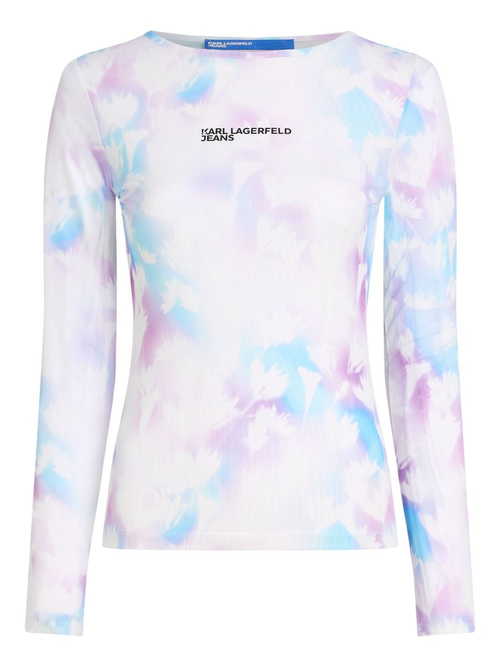 Karl Lagerfeld Jeans mesh all-over-print T-shirt - White