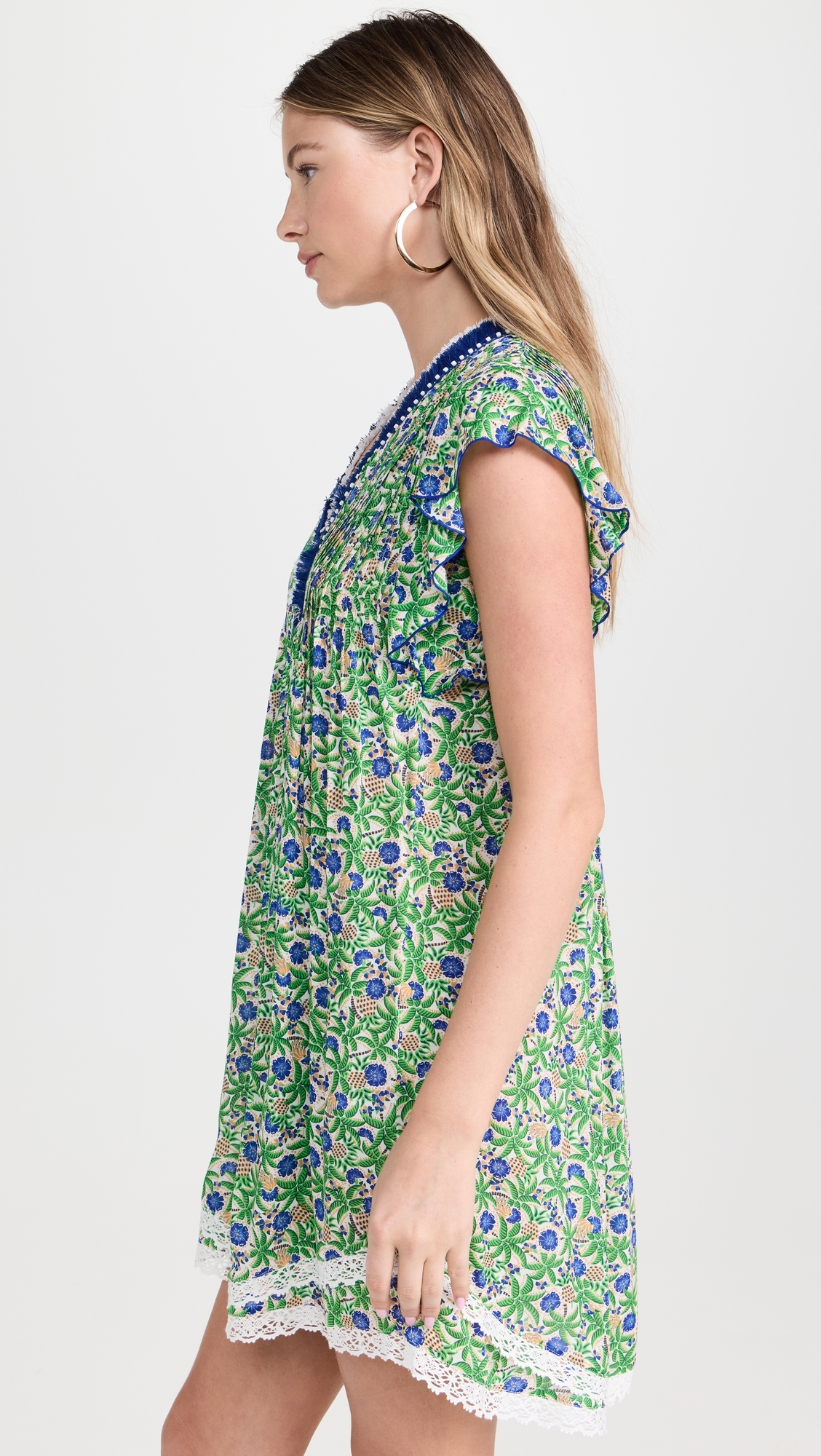 Sasha V Mini Dress Blue Honolulu