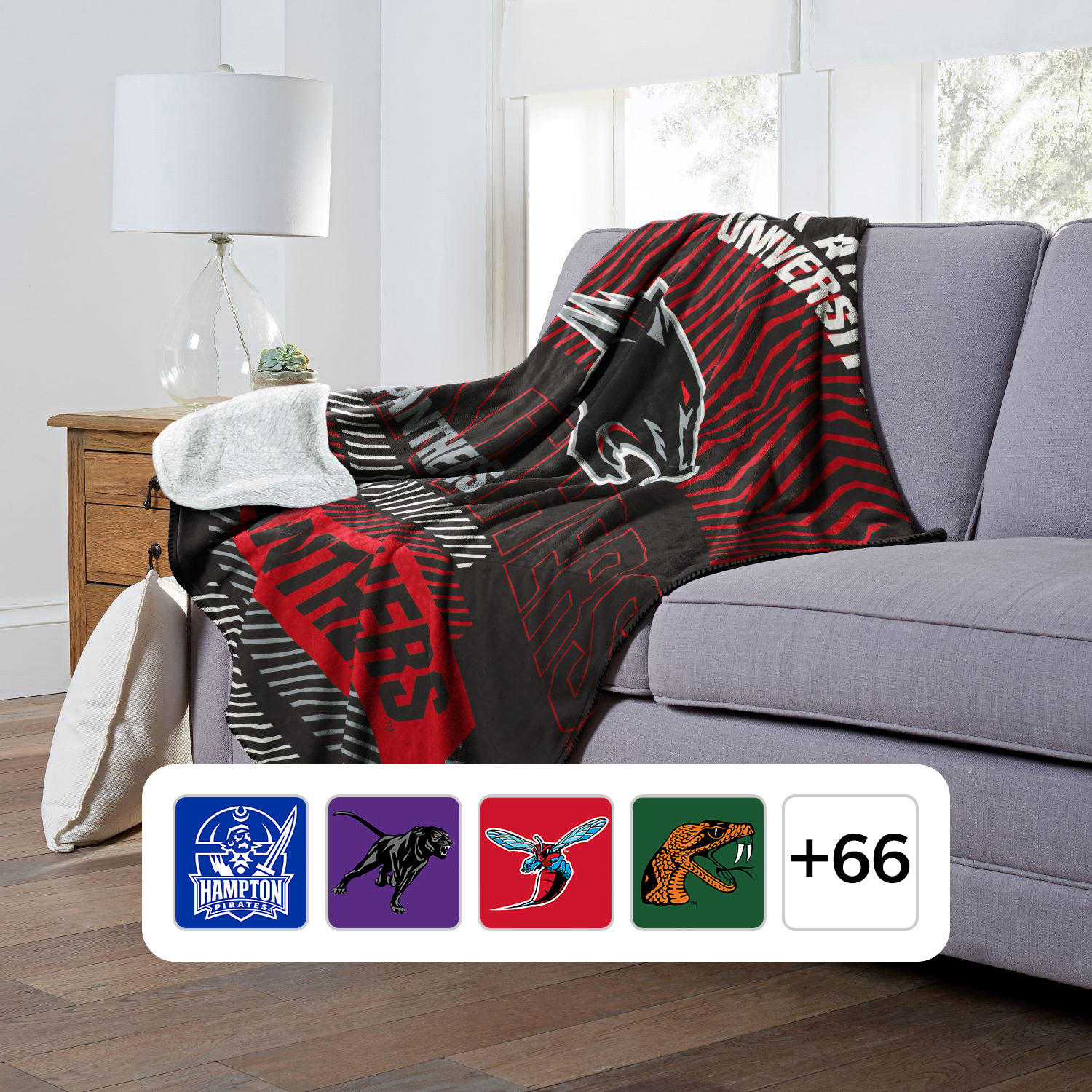 Officially Licensed NCAA Cloud Throw Blanket with Sherpa Back