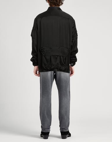 Man Shirt Black Size 34 Viscose