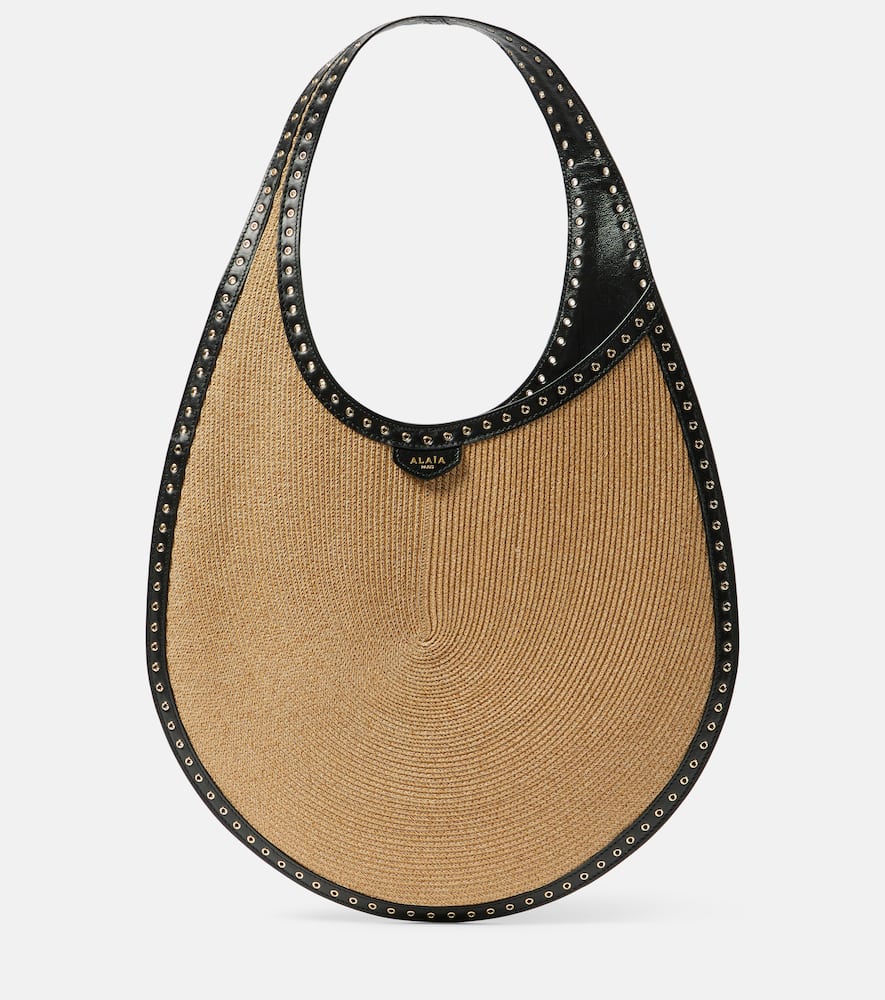 Alaïa One Piece Medium paper straw shoulder bag