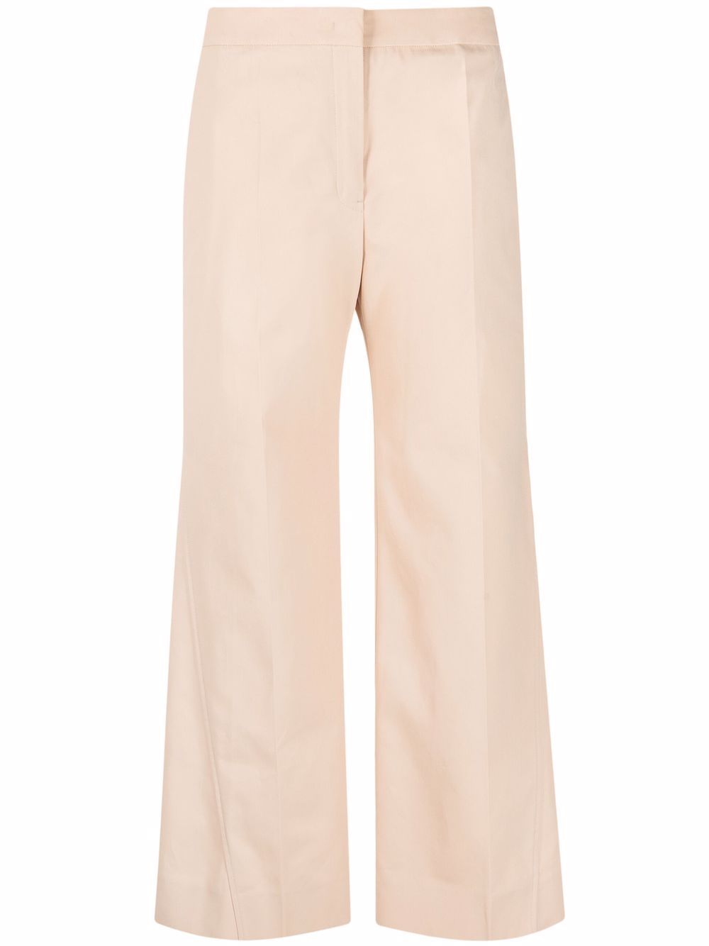Straight-leg cotton trousers - Neutrals