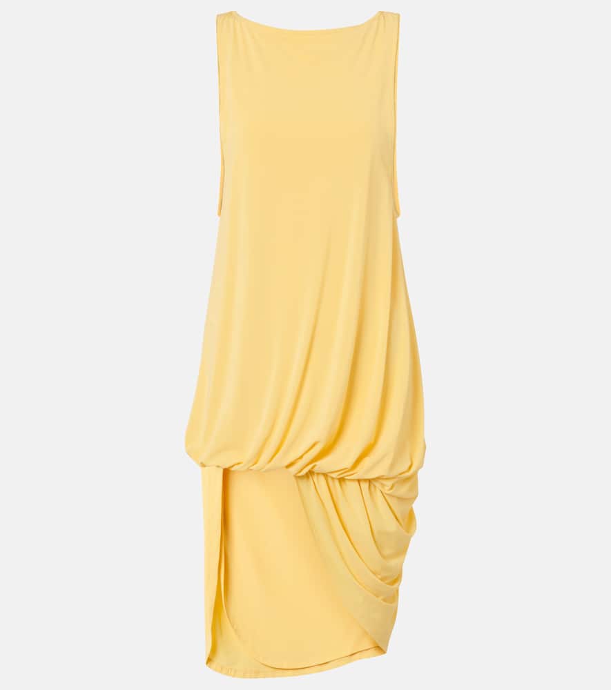 Peplo draped jersey minidress