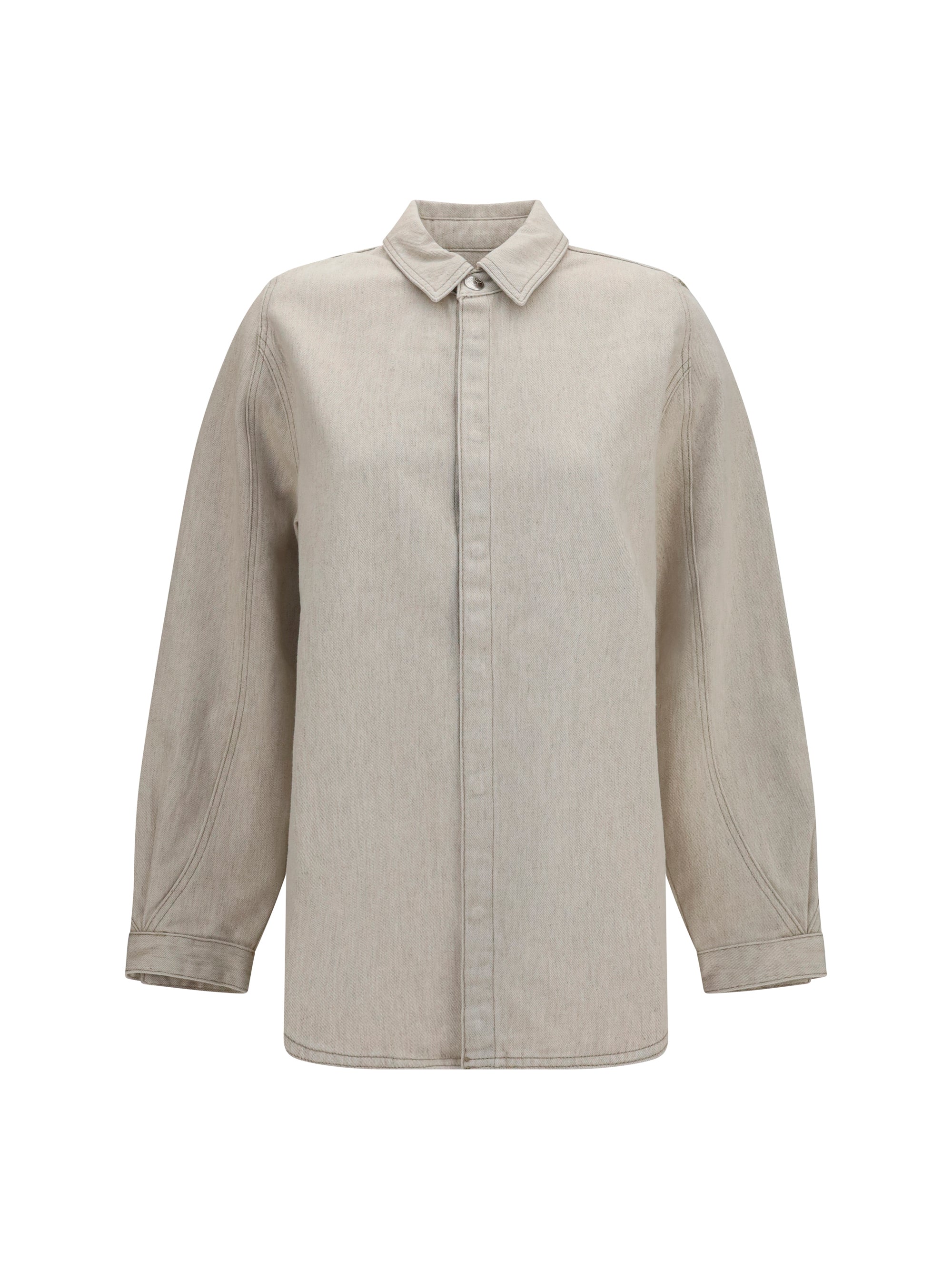 Hemp Denim Shirt — Beige