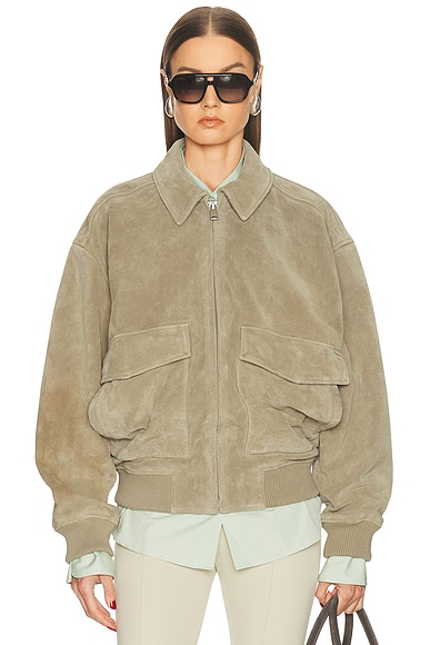 Citizens of Humanity Vivienne Suede Jacket in Olive. M. Also in