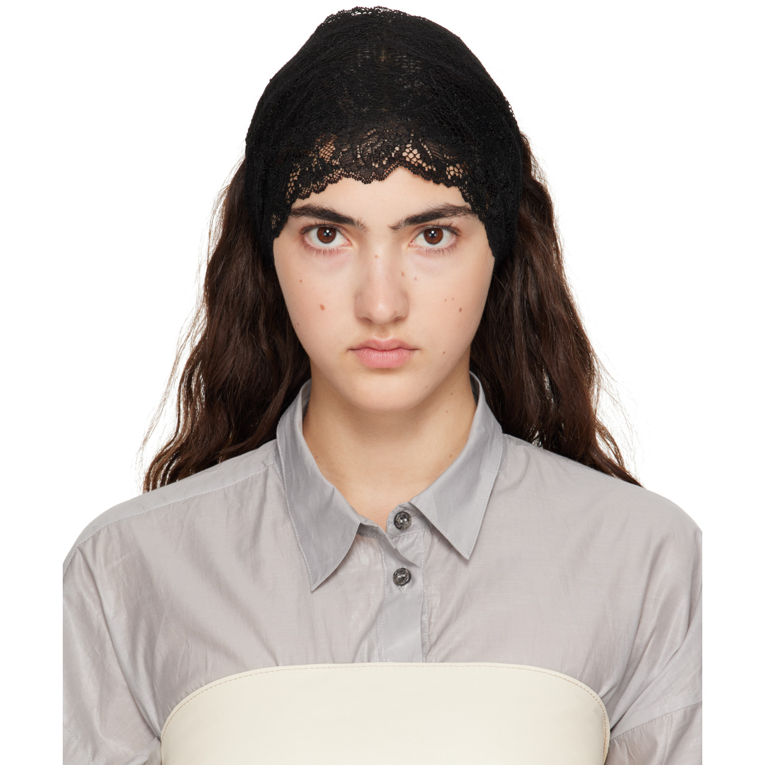 SSENSE Exclusive Black Lace Bandeau Headband
