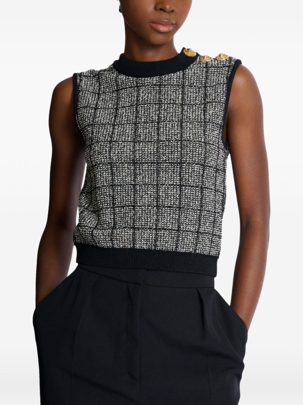 Balmain Tweed Tank Top