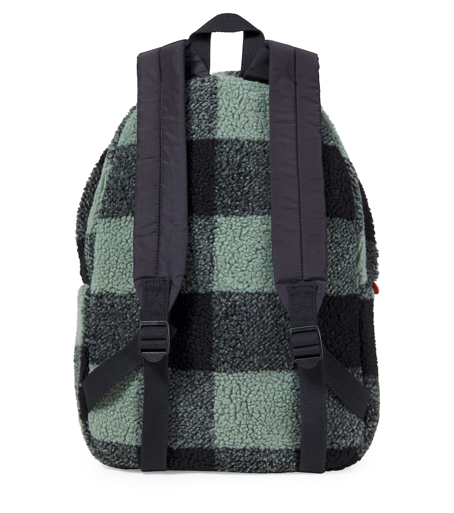 Logo checked teddy backpack