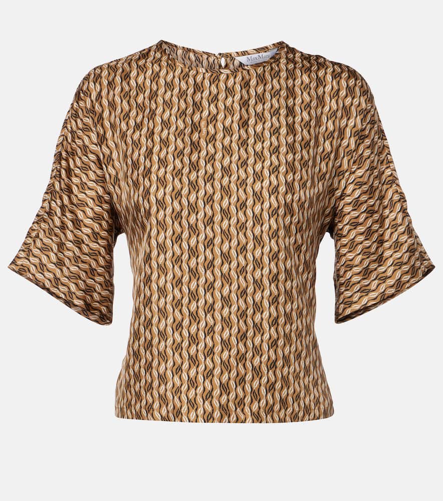 Nordica printed silk blouse