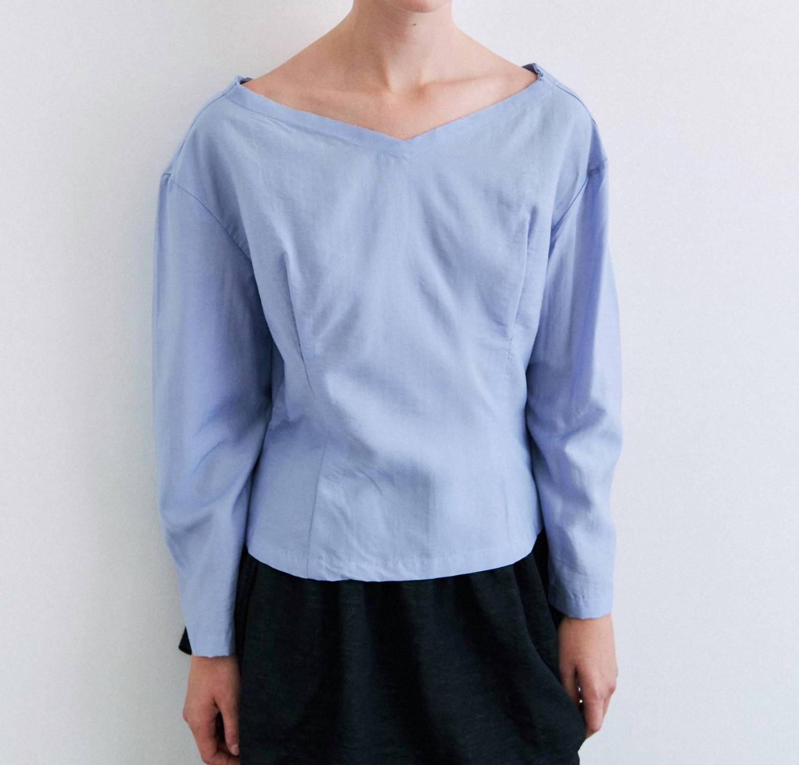 Biwa Top In Salvia Blue