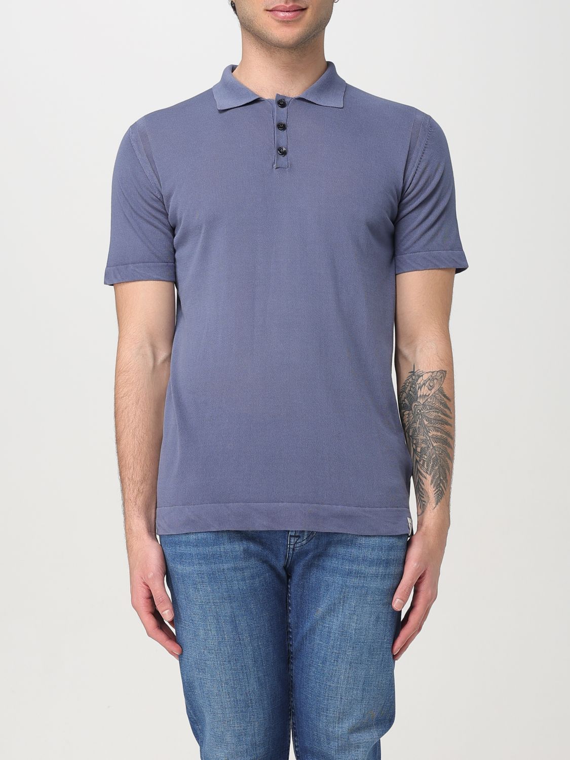 Polo Shirt Men color Grey