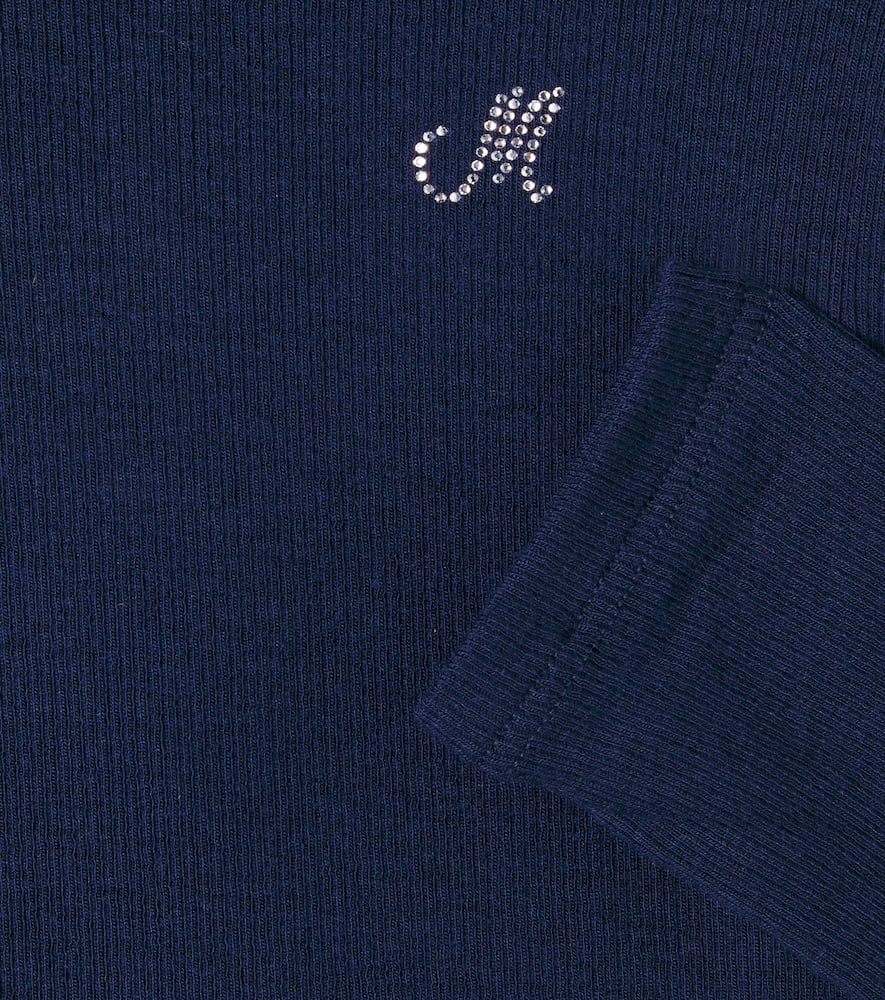 Ribbed-knit top