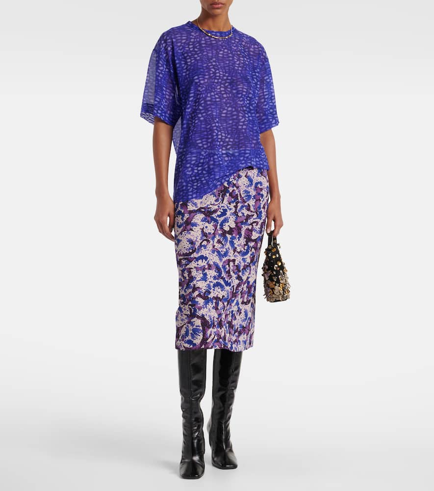Floral pencil skirt