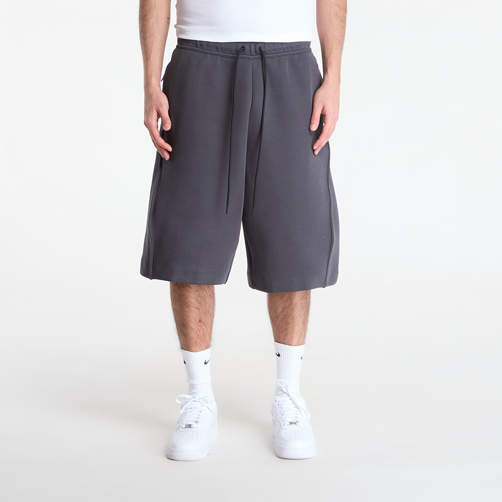 Sweatshirt Nike Tech Men's Oversized Fleece Shorts Anthracite/ Black