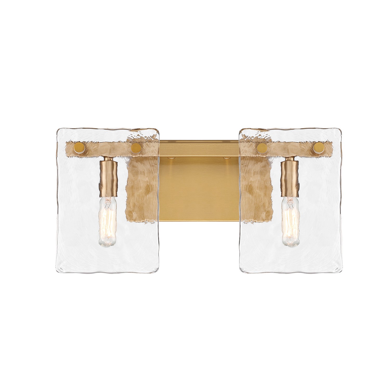 Genry 2-Light Bathroom Vanity Light in Warm Bra