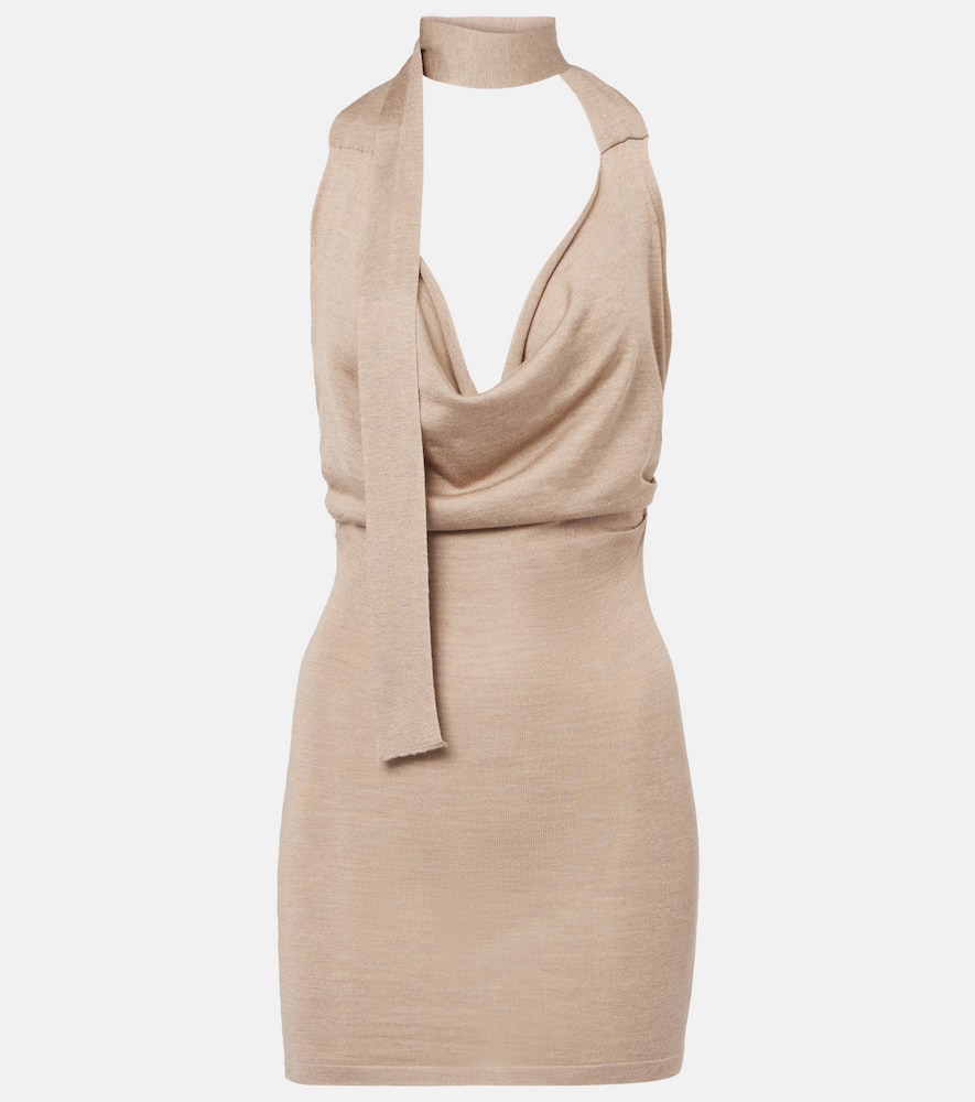 Evo knitted silk and cashmere minidress