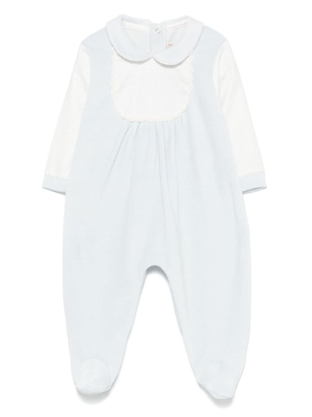 Panelled-design pajamas - Blue