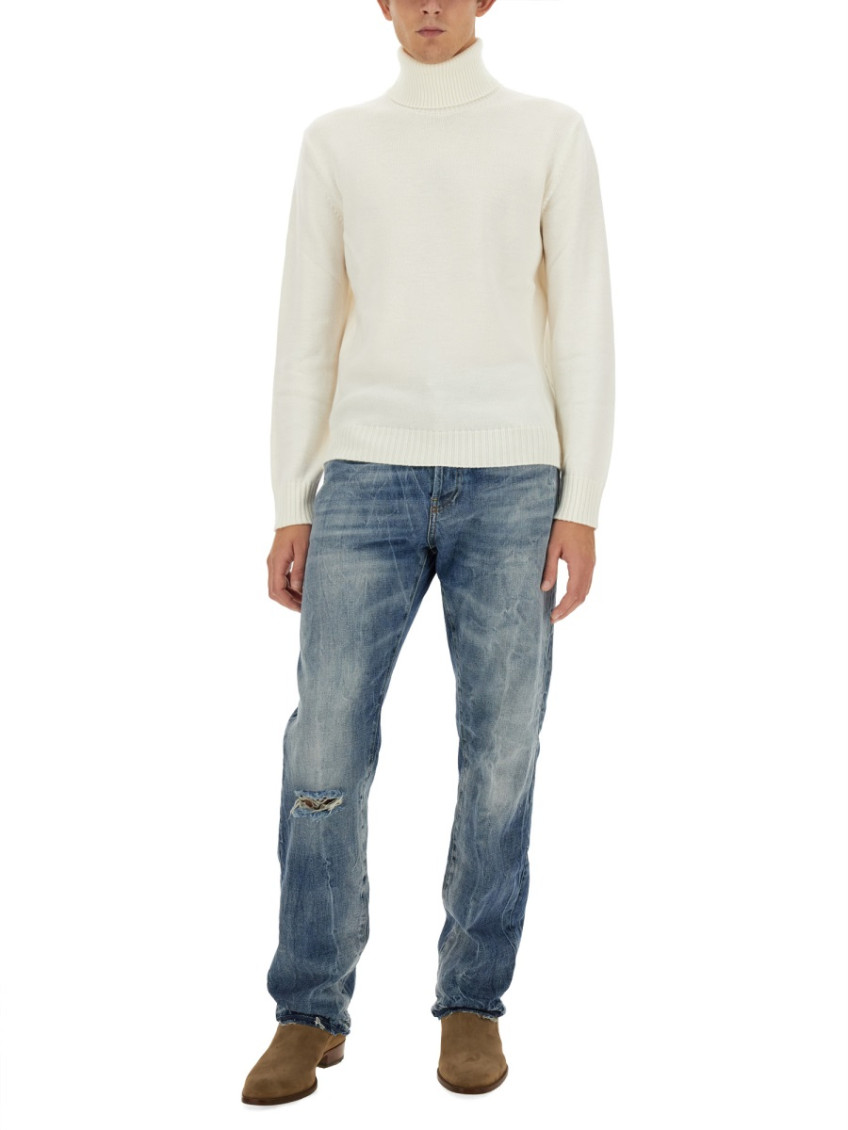 Blue Mid Rise Jeans