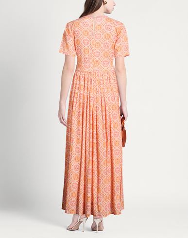 Woman Maxi dress Orange Size L Cotton