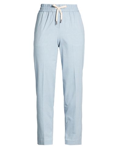 Woman Pants Light blue Size 8 Cotton, Elastane