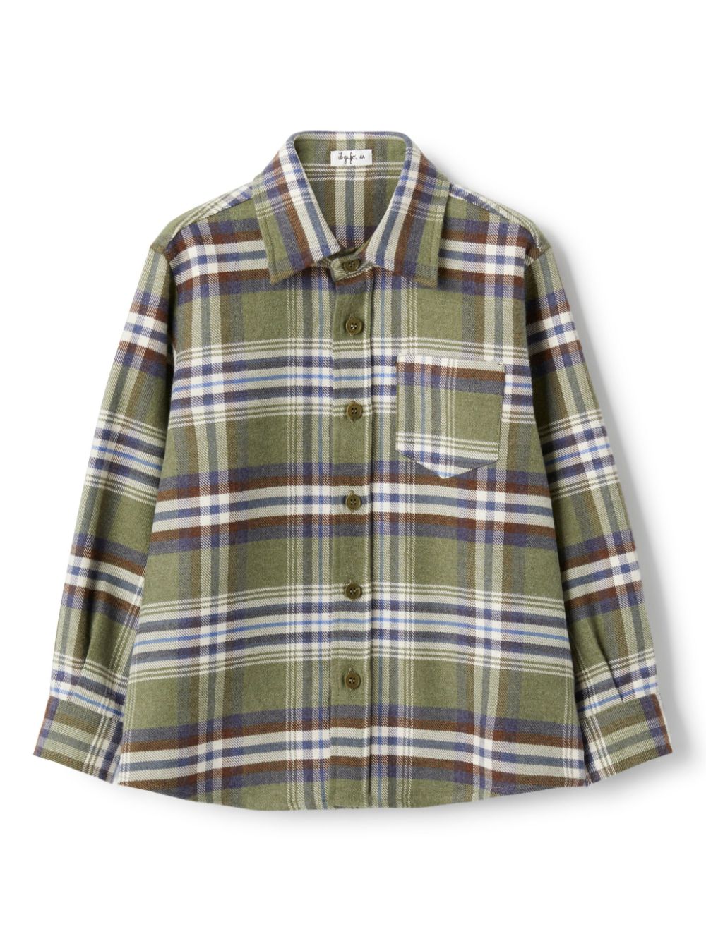 Checked cotton shirt - Green